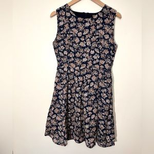Fall floral a-line dress